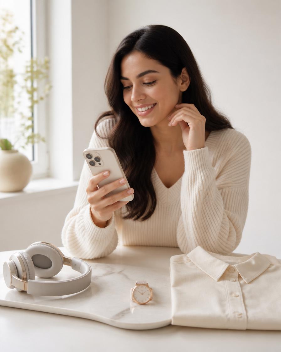 Shopper using Vow Marketplace